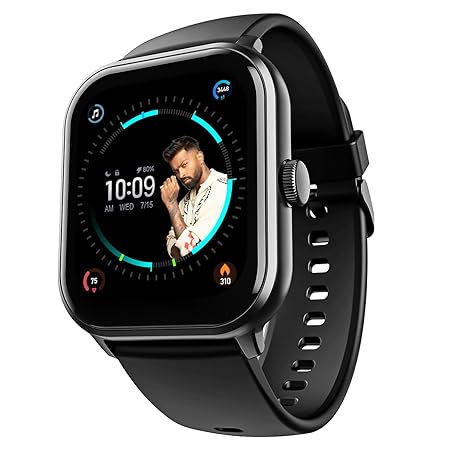 boAt Wave Edge Smart Watch with 1.85" HD Display, Advanced Bluetooth Calling Chip, Functional Crown, ,AI Voice Assistance, IP68 (Active Black)