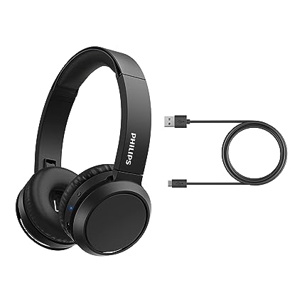 Philips Audio TAH4205XTBK/00 Bluetooth 5.0, Bass Booster, Upto 29H Playtime, 32mm Driver On Ear Headphones With Mic (Black)