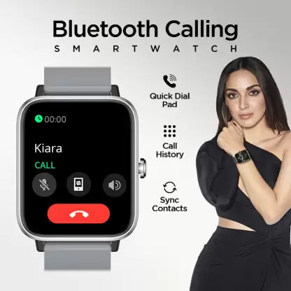 Fire-Boltt Ninja Calling Pro 4.29cm (1.69 inch) Bluetooth Calling Smartwatch with AI Voice Assistant (Silver)