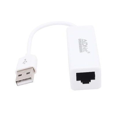 USB 2.0 to Lan Adapter, upto 10/100 Ethernet Network Internet LAN RJ45 Adapter Replacement for Desktop Laptop (White)