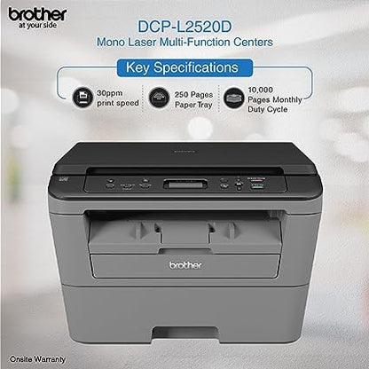 Brother DCP-L2520D Multi-Function Monochrome Laser Printer with Auto-Duplex Printing