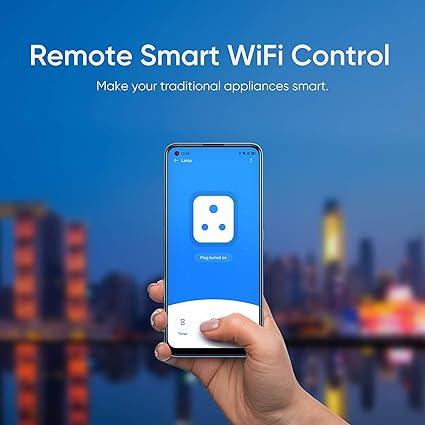 realme Wi-Fi 6A Smart Plug with Smart Wi-Fi Control | Google Assistant and Alexa Support (White)