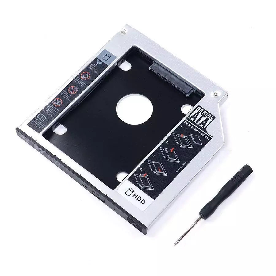 HDD/SSD Caddy 9.5mm Ã¢â‚¬â€œ 2nd SATA Hard Drive Tray for Laptop CD/DVD Slot (SATA III)