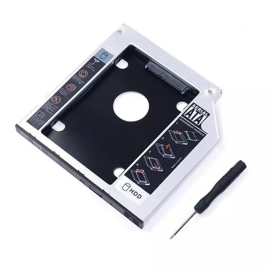 HDD/SSD Caddy 9.5mm 2nd SATA Hard Drive Tray for Laptop CD/DVD Slot (SATA III)