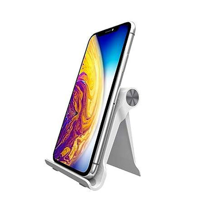 Portronics Modesk 200 Universal Mobile Phone Tabletop Stand for Desktop Table for All Device Size Upto 17.7cm (7 Inch) White