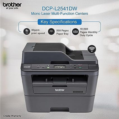 Brother DCP-L2541DW Multi-Function Monochrome Laser Printer with Wi-Fi, Network & Auto Duplex Printing