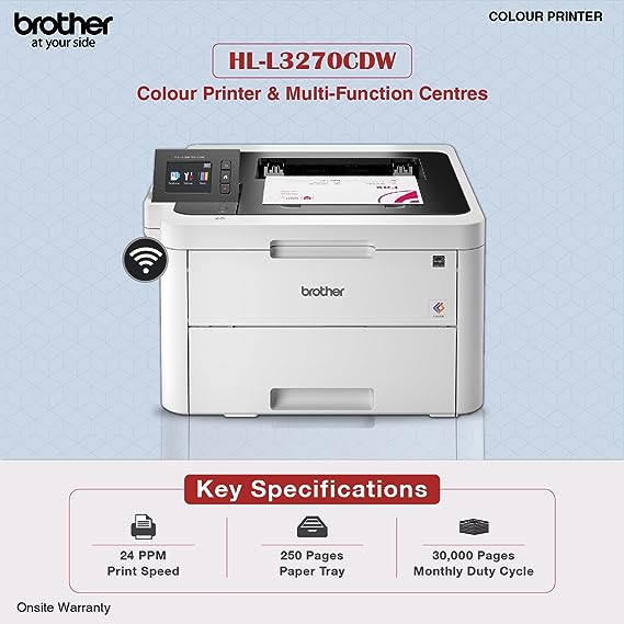 Brother HL-L3270CDW Wireless Colour LED Printer with Duplex and Wireless Technology