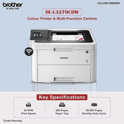 Brother HL-L3270CDW Wireless Colour LED Printer with Duplex and Wireless Technology
