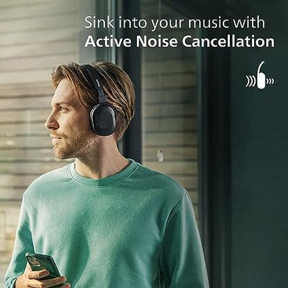 Philips TAH6506BK Bluetooth Headphones ,ANC, 30H Playtime, Lightweight and Wireless (Black)