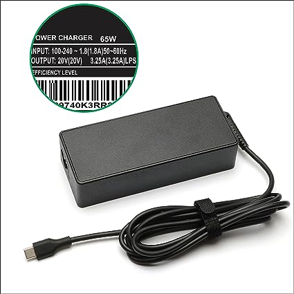 Lappy Power Laptop Adapter 65W 5-20V/3.25A For Toshiba, HP, Dell, Lenovo, Acer (USB Type-C) - Compatible