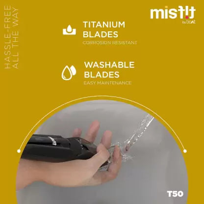 Misfit by boAt T50 Trimmer 160 mins Runtime 40 Length Settings (Black)