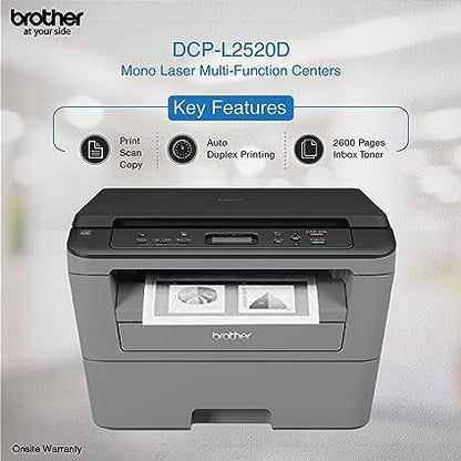 Brother DCP-L2520D Multi-Function Monochrome Laser Printer with Auto-Duplex Printing