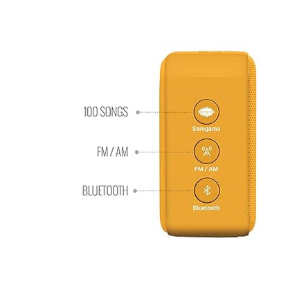 Saregama Carvaan Mini 2.0 Gurbani- Music Player with Bluetooth/FM/AM/AUX (Saffron Orange)