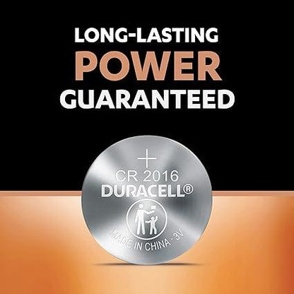 Duracell Specialty CR2016 Lithium Coin Battery 3V, Pack of 5 Suitable for use in keyfobs, Scales