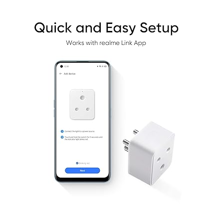 realme Wi-Fi 6A Smart Plug with Smart Wi-Fi Control | Google Assistant and Alexa Support (White)