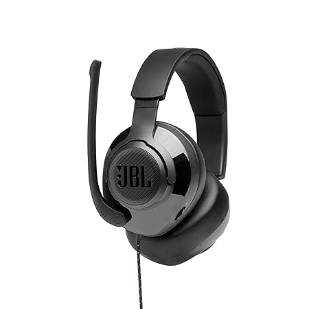 JBL Quantum 200 Wired Over-Ear Gaming Headphones (Black)