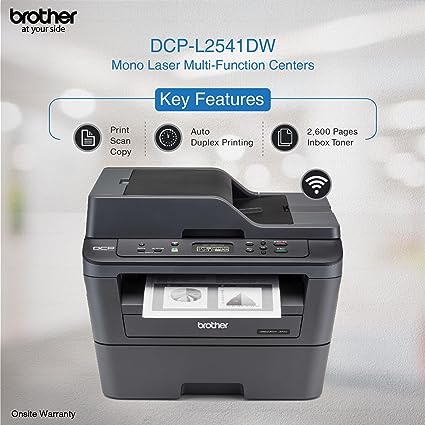 Brother DCP-L2541DW Multi-Function Monochrome Laser Printer with Wi-Fi, Network & Auto Duplex Printing