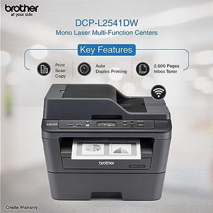 Brother DCP-L2541DW Multi-Function Monochrome Laser Printer with Wi-Fi, Network & Auto Duplex Printing