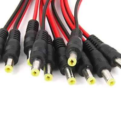 DC Connector Cable with Pin ,DC Power Plug Adapter for CCTV, Home Security Camera, DVR