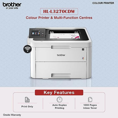 Brother HL-L3270CDW Wireless Colour LED Printer with Duplex and Wireless Technology
