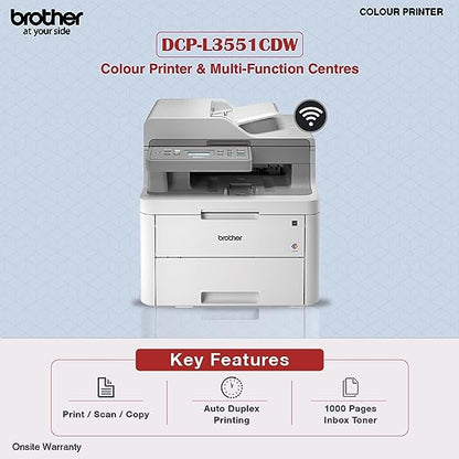 Brother DCP-L3551CDW Wireless Colour LED Multifunction Centre with Duplex & Wireless Technology
