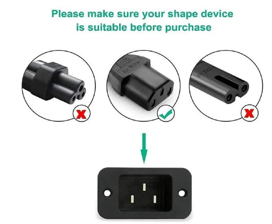 Power Cord Cable 3-Pin for Desktop PCs, Printers, Monitors and SMPS - 5 Mtr (Black)