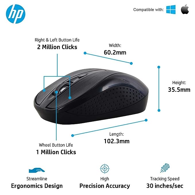 HP Wireless Keyboard & Mouse Combo HP 440+891 (Black)