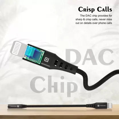 Portronics iKonnect 3 Lightning to 3.5mm Earphone Aux Stereo Jack Phone Converter (iOS)