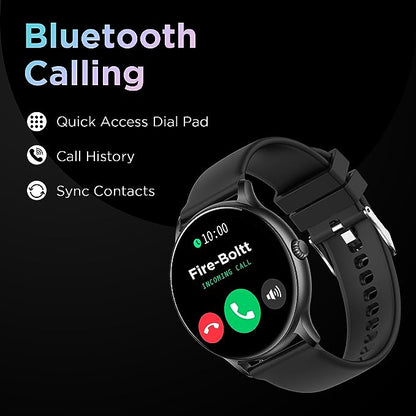 Fire-Boltt Phoenix Smart Watch with Bluetooth Calling + Sports Modes, 240 * 240 PX High Resolution with SpO2, Heart Rate Monitoring (Black)