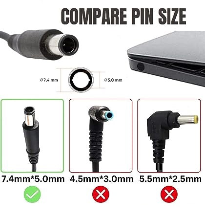 Lappy Power Laptop Adapter 65W 19.5V/3.34A For Dell Laptops (Pin Size 7.4*5.0mm) - Compatible