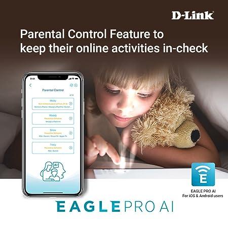 D-Link R12 AC1200 Eagle PRO AI Smart Router, Wi-Fi 5,Advance Parental Control Router with Voice Control (Alexa & Google Assistant)