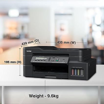 Brother DCP-T820DW - Wi-Fi & Auto Duplex Color Ink Tank Multifunction All in One Printer for Home & Office