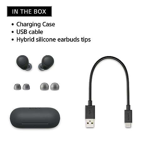 Sony WF-C700N Bluetooth Truly Wireless Lightest Active Noise Cancellation in Ear Earbuds, Multipoint Connection,10 mins Super Quick Charge (Black)