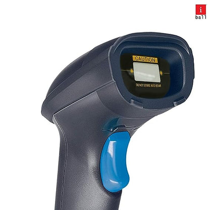iBall LS-392 Wired USB Optical Laser High Speed 1D Barcode Scanner Reader (Black)