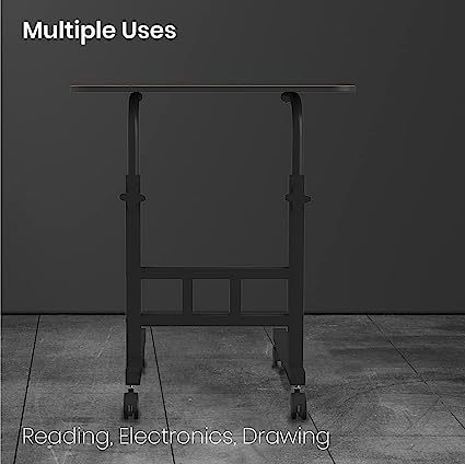 Portronics My Buddy D Wood Multipurpose Movable & Adjustable Table for Computer & Laptop (Brown)