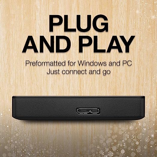 Seagate Portable 2TB External HDD USB 3.0 for PC Laptop and Mac (Black)