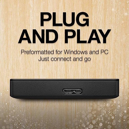 Seagate Portable 2TB External HDD USB 3.0 for PC Laptop and Mac (Black)