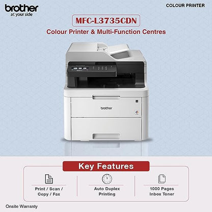 Brother MFC-L3735CDN Network Colour LED Multifunction Centre with Duplex & Networking Technology
