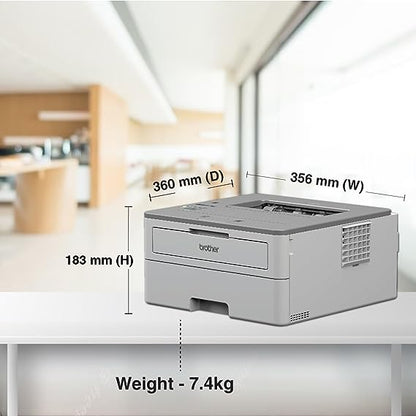 Brother HL-B2080DW Mono Laser Printer with Auto Duplex & Wi-Fi Printing (Toner Box Technology)