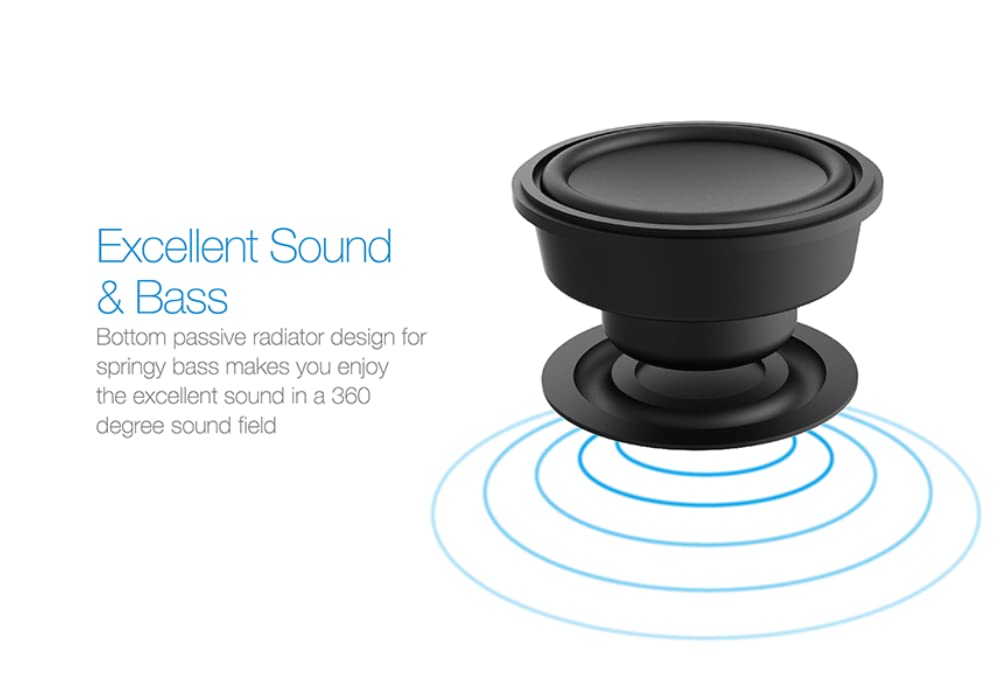 F&D W4 Wireless Portable Bluetooth Speaker Ã¢â‚¬â€œ 5H Playtime, TF Card, LED Indicator, Micro USB Charging Portable Speaker for Home, Outdoors & Travel (Black)