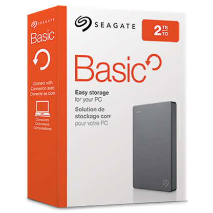 Seagate Basic Portable 2TB External Hard Drive HDD USB 3.0, for PC Laptop