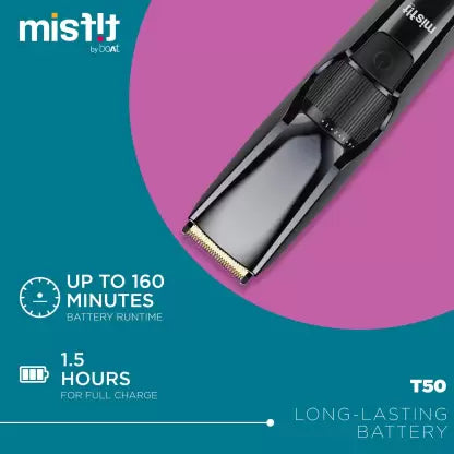 Misfit by boAt T50 Trimmer 160 mins Runtime 40 Length Settings (Black)
