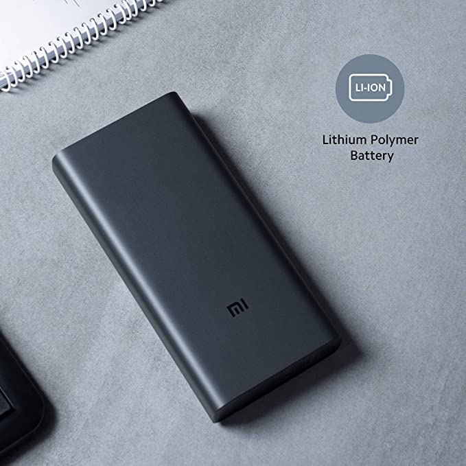 MI Power Bank 3i 20000mAh Lithium Polymer 18W Fast Power Delivery Charging | Input- Type C | Micro USB| Triple Output (Black)