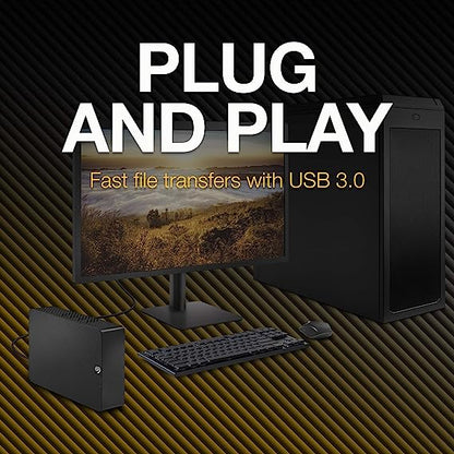 Seagate Expansion 8TB Desktop External HDD - 3.5 " Portable Hard Drive for Windows and Mac