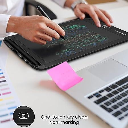 Portronics Ruffpad 8.5M Multicolor LCD Writing Pad with Screen 21.5cm (8.5-inch) for Drawing, Playing, Handwriting Gifts for Kids & Adults (Black)