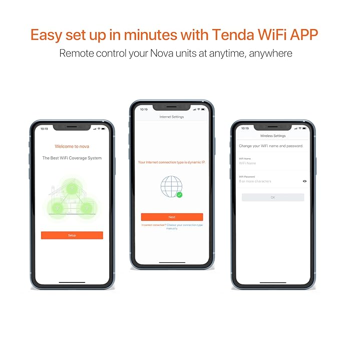 Tenda MW3 Whole Home Mesh WiFi System, Dual Band AC1200 Mbps Router Replacement for Smart Home (White, Pack of 2)