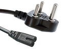 3 Pin Power Cable Cord for 2 Pin Laptop Adapter/Camera/Printer/Adapter/Charger ,1.5 Meter (Black)