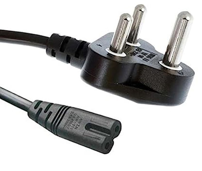 Champion 3 Pin Power Cable Cord for 2 Pin Laptop /Camera/Printer/Adapter/Charger ,1.5 Meter (Black)