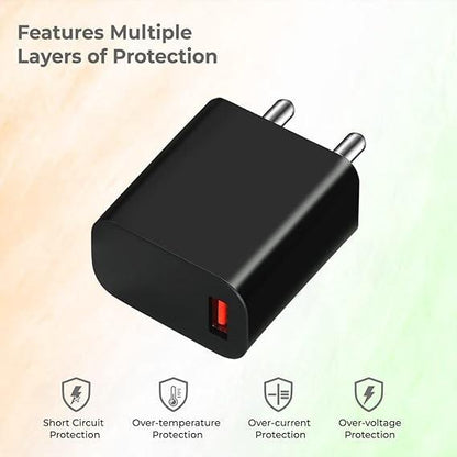 Champion 3Amp Single USB Port 15W Adapter | Wall Charger (Black)