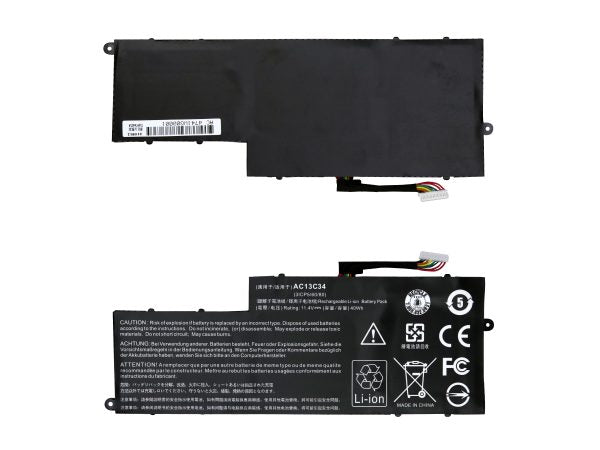Lappy Power Laptop Battery For Acer AC13C34 V5-121 / V5 -122, 14.4V 3 Cells 2640mAh Compatible